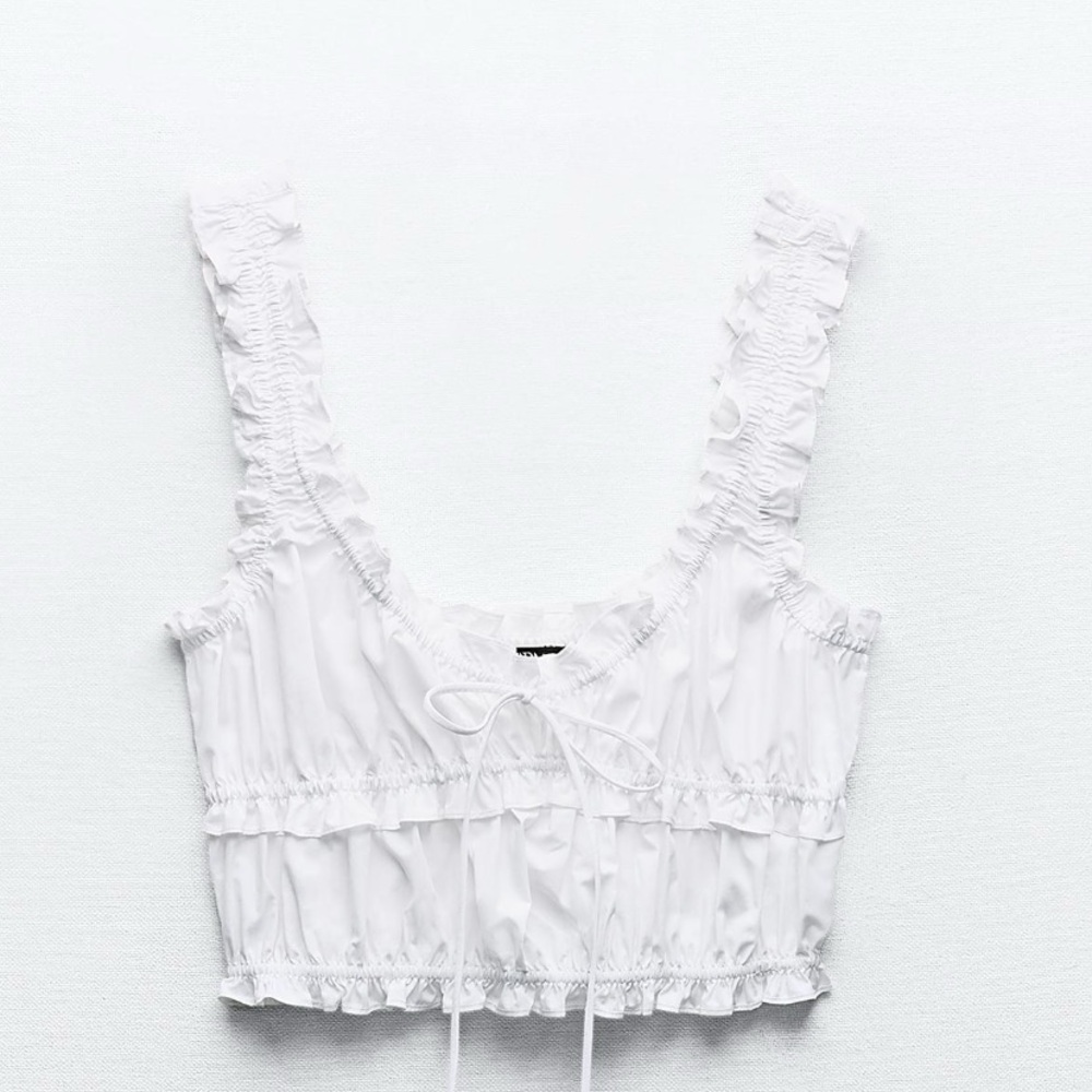 White Poplin Women's Top